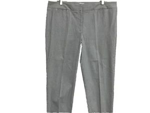 Talbots Women Size 14 Signature Pants Black white gray pinstripe Stretch Hi Rise - Picture 1 of 7