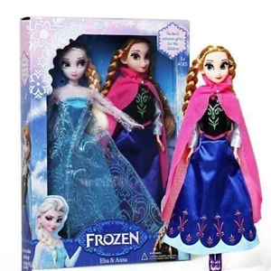 Disney Frozen Set of 12" (30cm) Plastic Elsa and Anna Boxed Doll Set-New! - Picture 1 of 2