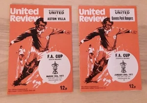 Manchester United 1976/77 FA Cup Home Programmes select from menu - Picture 1 of 3