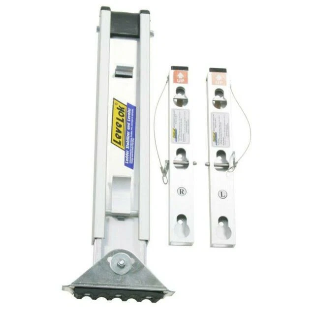 Werner PK70-1 LeveLok Ladder Leveler with Base Units - Silver