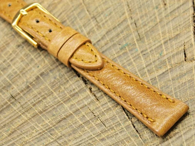 Correa de reloj vintage NOS sin usar Stylecraft cuero Rancho con hebilla tono dorado 13 mm Foto 1 de 4