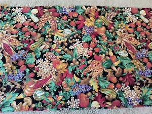 Joan Kessler Concord Cotton Fabric Harvest Print 41" X 80" edges hemmed - Picture 1 of 4