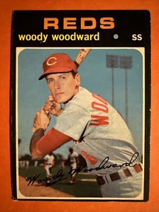 1971 Topps 496 Woody Woodward Cincinnati Reds Baseballkarte - Bild 1 von 2