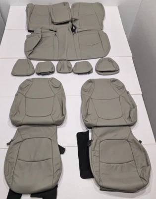 Fundas de asiento de cuero gris KR445 para Toyota Rav4 XLE Limited 2019-2025 Foto 1 de 4