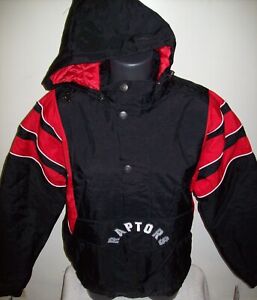 TORONTO RAPTORS NBA Starter Hooded Half Zip Pullover Jacket S M L XL 2X 
