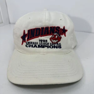 VTG The Game Cleveland Indians AL Central Champs Snapback Hat Chief Wahoo White - Picture 1 of 13