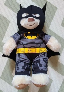 BUILD-A-BEAR Batman Dark Knight Beige Light Brown Plush Stuffed BABW TEDDY BEAR - Picture 1 of 5
