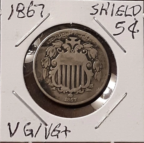 1867, 1868, 1869, 1870, 1873, 1874, 1876, 1882 Shield Nickels AG to VG+ Cover