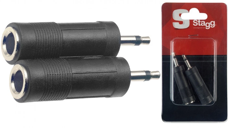 Adaptador Jack Stagg AC-PFJMH 1/4" a 1/8" - Paquete de 2 Foto 1 de 1
