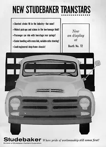 Camioneta pickup Studebaker Transtar 1956 anuncio impreso original - Imagen 1 de 1