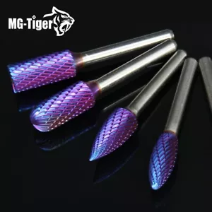 6pcs Carbide Burrs Nano coating - Foto 1 di 5