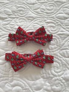Youth Vineyard Vines Whales & Christmas Trees Bow Tie - set of 2 - Nwot!