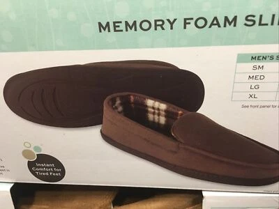 Zapatillas de casa mocasín de espuma viscoelástica sensibles a la temperatura para hombre talla 7-8 Foto 1 de 4