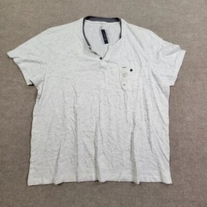 NWT I.N.C. International Concepts T-Shirt Men 3XL White Short Sleeve Henley Neck - Picture 1 of 7