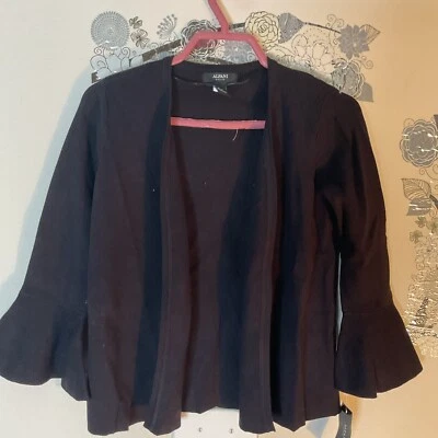            Cárdigan Alfani Petite Negro Suéter Mangas Campana Talla P/P Foto 1 de 4