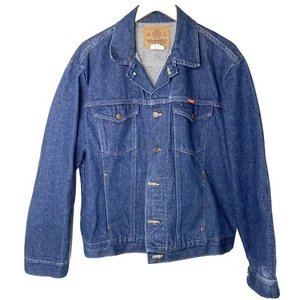 Vintage 1970s-80s Wrangler Denim TRUCKER Jacket Size L - Picture 1 of 11