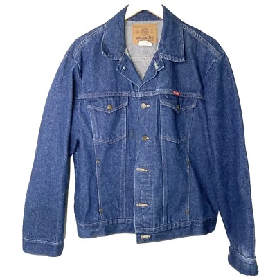 复古 20 世纪 70 年代 - 80 年代牧马人牛仔卡车司机夹克 L 码 — 第 1/4 张图片