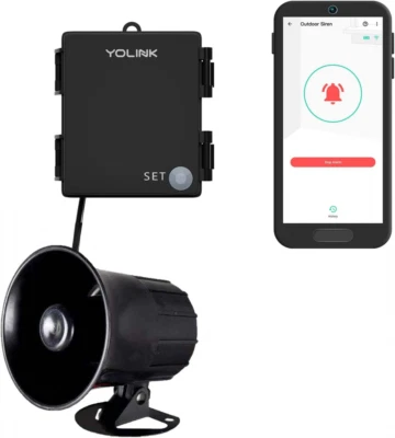YoLink Outdoor Security Siren & Smart Alarm Controller Kit - Loud 110 dB,...
