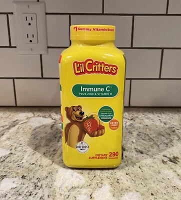 VitaFusion L’IL CRITTERS Imune C Vitamina C + D + Suplemento de Zinco 290 Gomas - Imagem 1 de 4