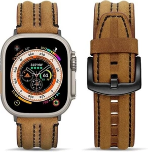 Correa de reloj Apple 49 mm 45 mm 44 mm 42 mm correa de pulsera cierre de acero marrón 04569 - Imagen 1 de 8