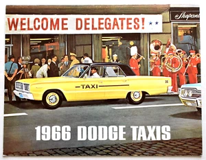 1966 DODGE CORONET TAXI CAB VERKAUFSKATALOG BROSCHÜRE ~ 6 SEITEN ~ 8,5" X 11" - Bild 1 von 6