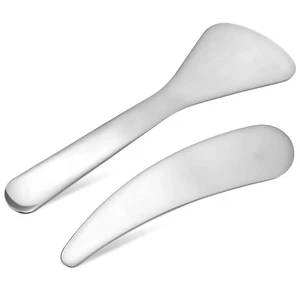 Espátula de belleza cuchara crema facial de acero inoxidable para el cuidado de la piel 2 piezas - Imagen 1 de 12