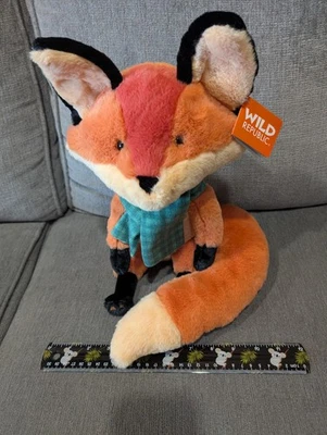 Эксклюзивная плюшевая лиса Wild Republic от Amazon. 2024 Красная лиса с шарфом - Изображение 1 из 4