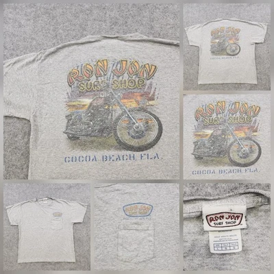 Camisa De Colección Ron Jon Surf Shop Para Hombres Grande Gris Cacao Playa FL Motocicleta Gráfico Foto 1 de 4
