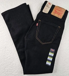 Pantalones de mezclilla Levis 527 para hombre 28x32 ajustados bootcut negros elásticos se sienta debajo de la cintura - Imagen 1 de 8