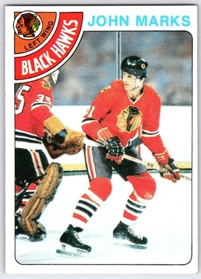1978-79 Topps #157 - John Marks Chicago Blackhawks (ENM) *HGCARDS* Foto 1 de 2