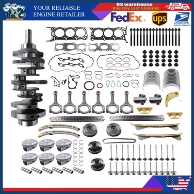  3.3L Engine Overhaul Rebuild Kit For 2010-2019 Hyundai KIA Santa Fe Sedona G6DH - Image 1 of 4