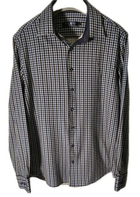 Stone Rose Mens XL Long Sleeve Button Dress Shirt Gingham Plaid 100% Cotton - Image 1 of 4