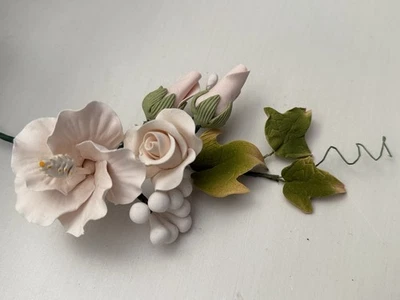 Handmade Edible Sugar Flower Bouquet wedding birthday cake decoration Topper - image 1 of 2