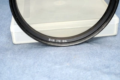 Genuine B+W 77E 81-A PROFESSIONAL CAMERA LENS FILTER w/ Case - Image 1 of 4