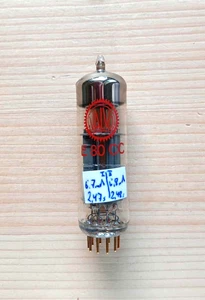 E80CC Valvo Vacuum Tube Gold Pins Ring Getter Red Label NOS - Picture 1 of 5