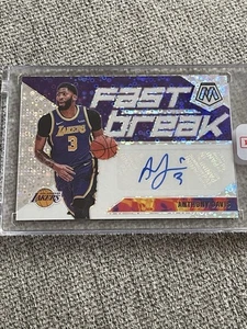 2019 Panini Mosaic Fast Break Anthony Davis Autographed Basketball Card - Picture 1 of 5