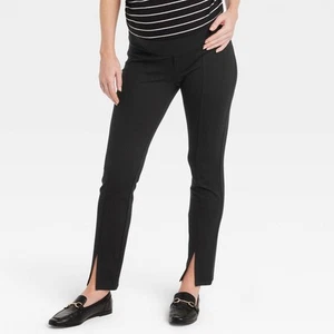 Under Belly Split Front Ponte Maternity Pants - Isabel Maternity by Ingrid - Picture 1 of 5
