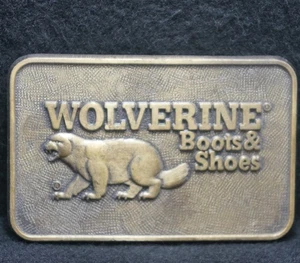 XB09135 VINTAGE 1970s *WOLVERINE BOOTS & SHOES* WETSERN APPAREL MENS BELT BUCKLE - Picture 1 of 2