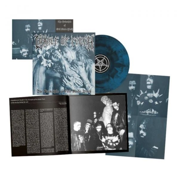 Marbled Blue Black VInyl LP Cradle of Filth The Principle Of Evil Made Flesh New - Image 1 of 1