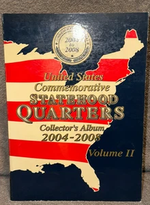 US FIFTY STATES Quarter Set 2004-2008 In Red White Blue Folder Complete 50 COINS - Picture 1 of 4