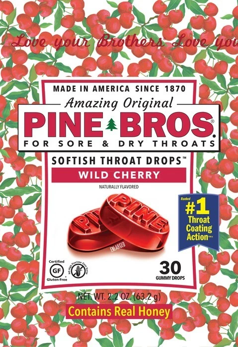 BOLSA CAÍDA GARGANTA PINE BROS CHERRY LOZ 30CT Foto 1 de 1