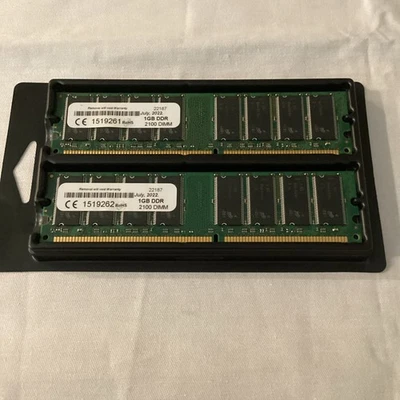 Two 1GB DDR 2100 DIMM Memory Modules (2GB TOTAL) NEW - Image 1 of 4