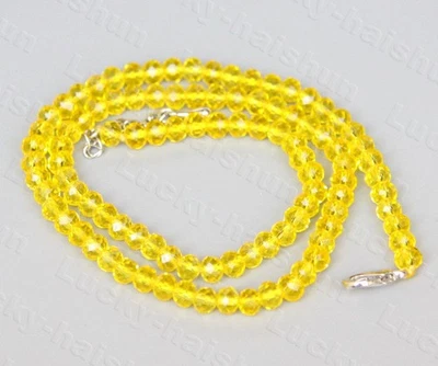 Colar de cristal multicolorido facetado contas Rondelle 18" selecionável natural c789 - Imagem 1 de 4