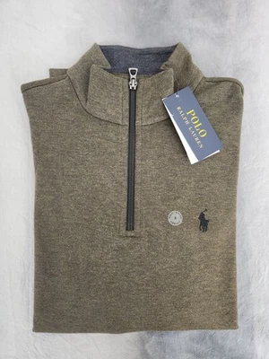 Suéter Pullover Polo Ralph Lauren Cuarto Cremallera Oliva Brezo Para Hombre Talla Pequeña  Foto 1 de 4