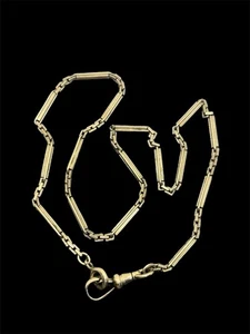 Simmons silberfarbene Albert Hund Clip Taschenuhr Kette Halskette Vintage ausgefallen - Bild 1 von 12