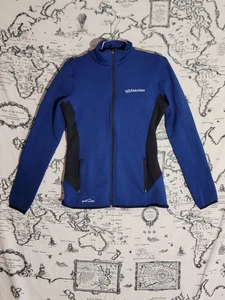 Giacca pile Eddie Bauer donna XS blu nero full zip elasticizzata EagleView - Foto 1 di 13