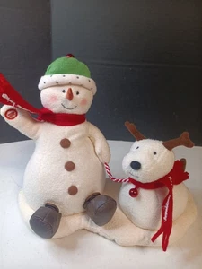 Hallmark 2004 Jingle Pals animado canta muñeco de nieve y perro - Imagen 1 de 6
