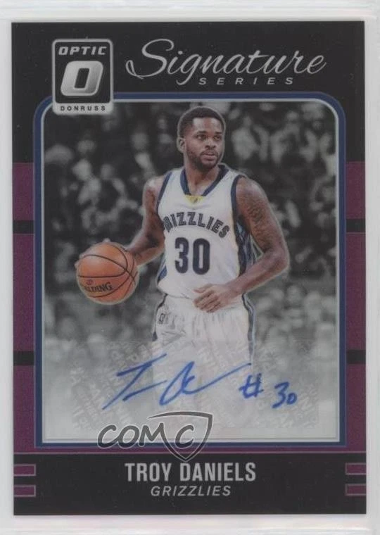 2016-17 Panini Donruss Optic Signature Series Purple Prizm Troy Daniels #39 Auto - Image 1 of 2