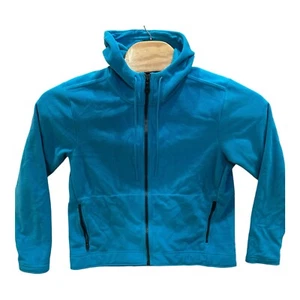 Nobull Women’s Medium? Large Aqua Blue Fleece Hoodie Jacket ** - Picture 1 of 8
