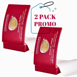 2 PACK: Connoisseurs Jewelry Wipes for Gold & Silver,  Total 50 Cleaning Wipes - Picture 1 of 7
